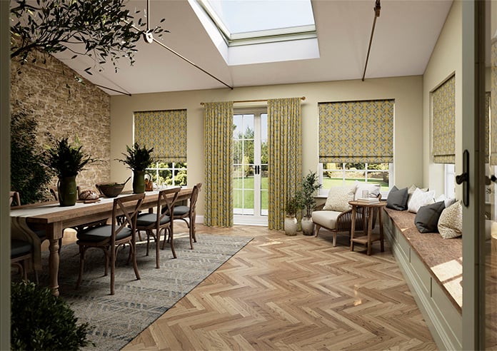 Scandi Birds, Mustard - Roman Blind - Image 7